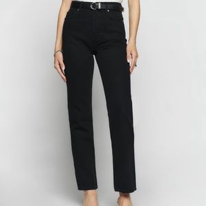 Reformation black jeans worn once excellent condition size 27 cotton!